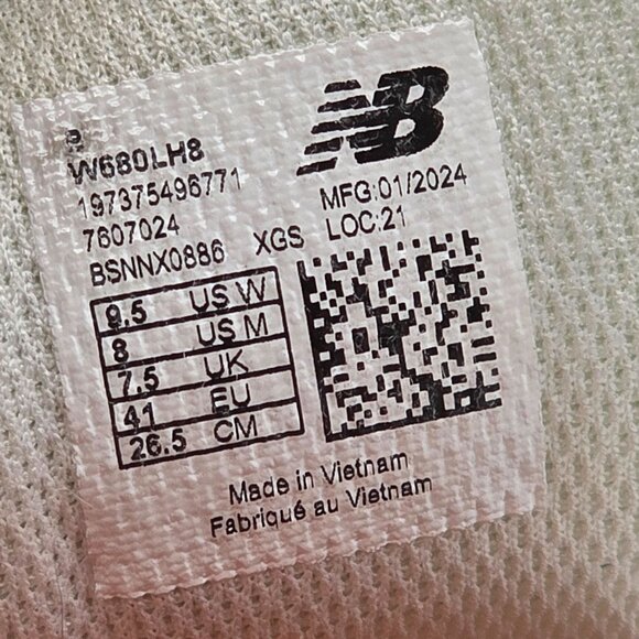 New Balance Fresh Foam 680v8 Womens Size 9.5 Shoes White Blue Lightweight - Picture 6 of 13